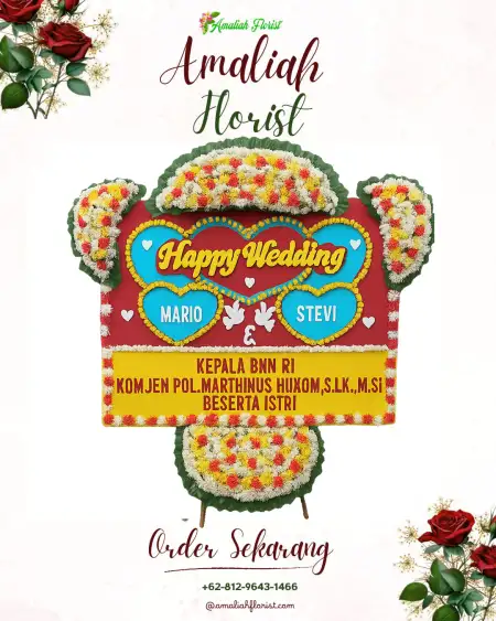 Papan Bunga Pernikahan Curug Goong
